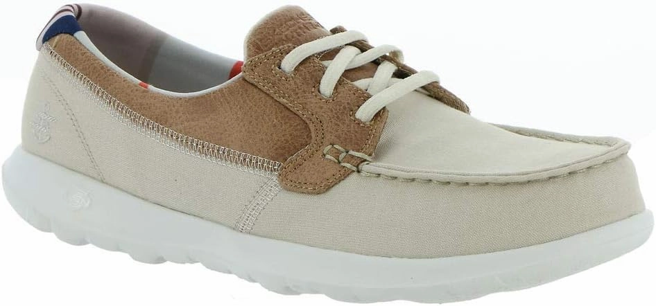 Skechers Women's Go Walk Lite Playa Vista Boat Shoe Age For Silver Sneakers