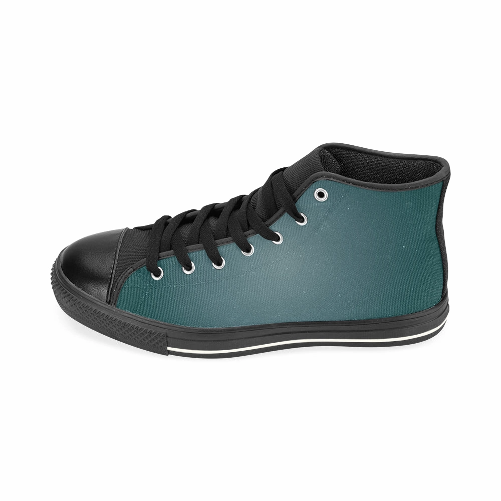 Buy Women Big Size Teal Solids Print Canvas High Top Shoes at TFS Knee High Kitten Heel Boots