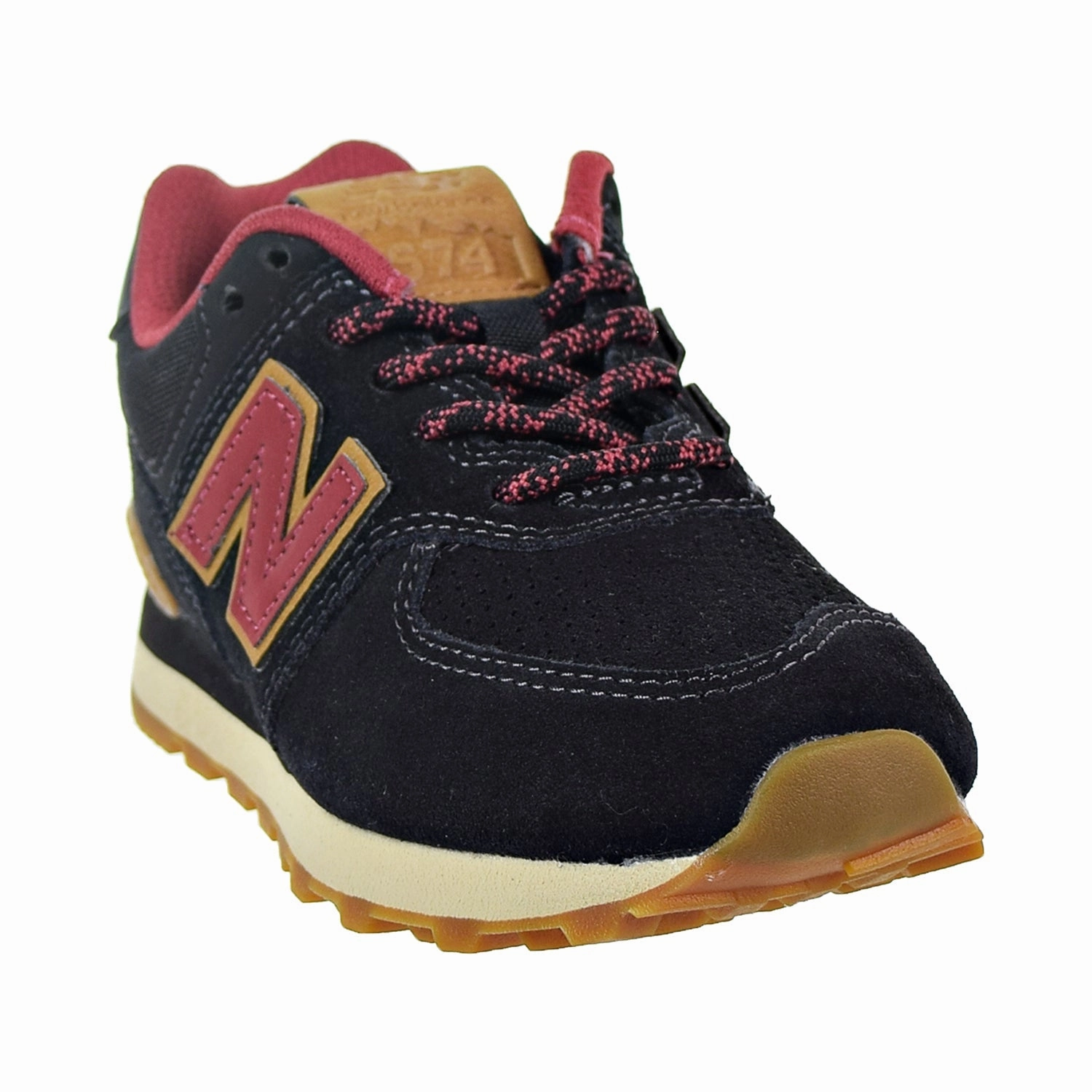 New Balance 574 Little Kids' Shoes Black/Earth Red New Balance Standard