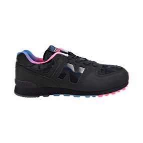 New Balance Work Shoes Men's New Balance 574 Big Kids' Shoes Black-Blue-Pink