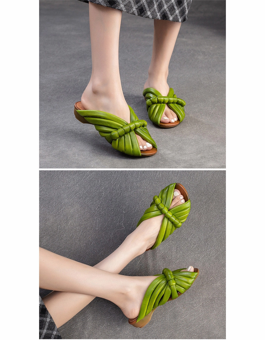 Original Design Fish Toe Fashion Leather Slippers Venom Slippers