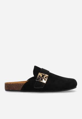 Mellow Logo Plaque Suede Flat Mules Slippers At Walmart