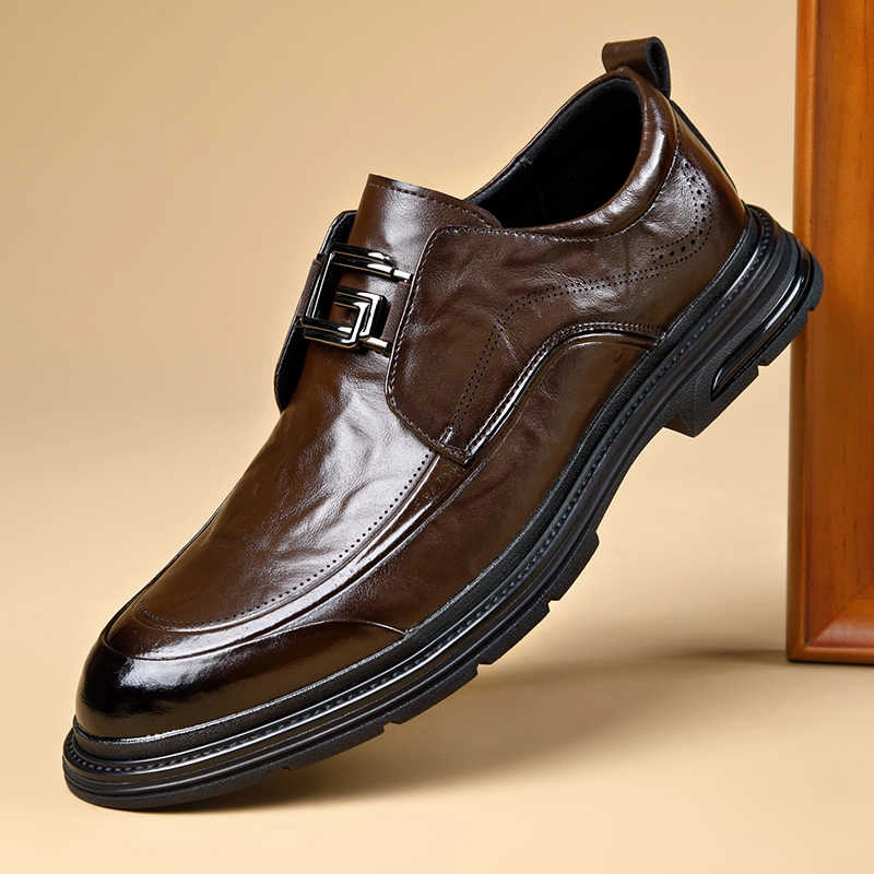 Men's new genuine leather soft sole formal & casual shoes Flat Low Heel Shoes