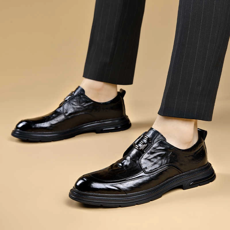 Best Road Shoes For Flat Feet Men's new genuine leather soft sole formal & casual shoes