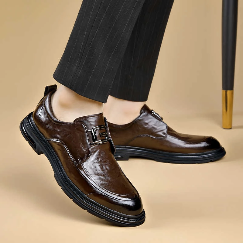 Men's new genuine leather soft sole formal & casual shoes Foldable Flat Shoe