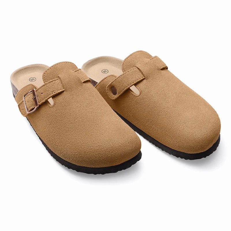 Clogs Toddler Smile PoP Suede Clogs Slippers Men Clogs Slippers Cork Footbed Beach Slippers Outdoor Nonslip Fashion Mules With Arch Support