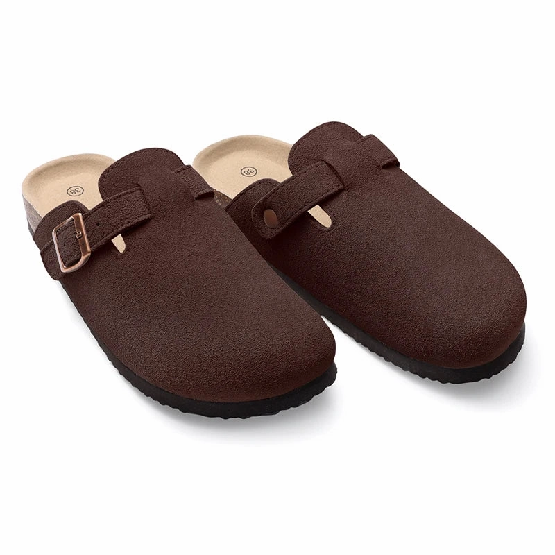 Amazon Clogs And Mules Smile PoP Suede Clogs Slippers Men Clogs Slippers Cork Footbed Beach Slippers Outdoor Nonslip Fashion Mules With Arch Support
