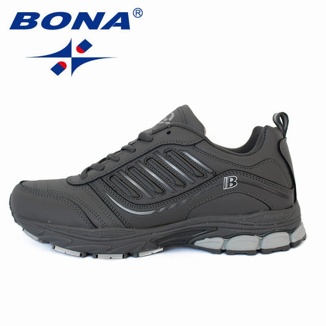 Running Shoes Discount BONA New Most Popular Style Men Running Shoes Outdoor Walking Sneakers Comfortable Athletic Shoes Men  For Sport Free Shipping