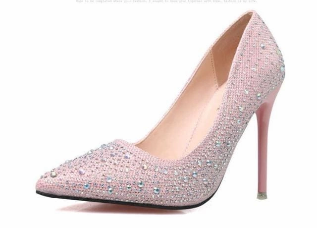 High Heels Perfume Fashion Luxury Rhinestone Sexy Women Wedding High Heels