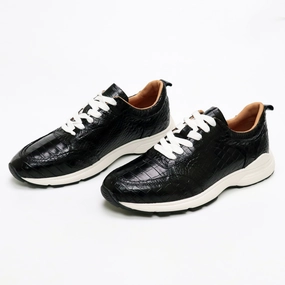 Sneakers Cleaner Sneaker Crocodile Leather Classic Formal Sporty Shoes for Men