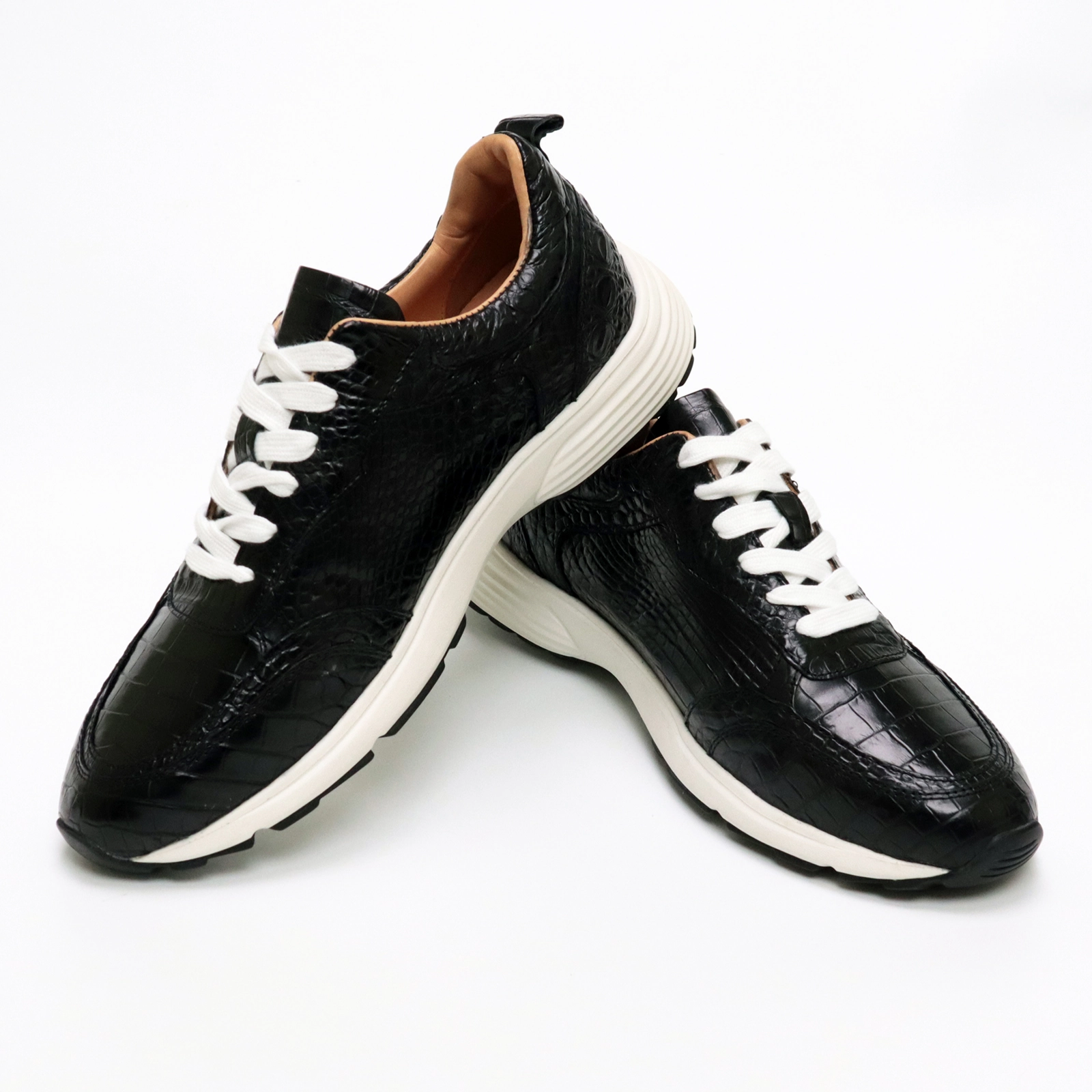 Sneaker Crocodile Leather Classic Formal Sporty Shoes for Men Camo Sneakers