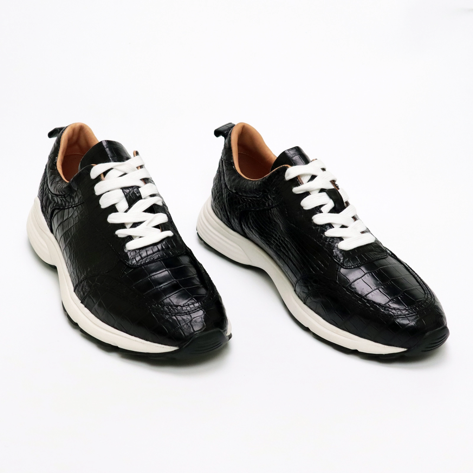 Sneaker Crocodile Leather Classic Formal Sporty Shoes for Men Sneakers Light Up