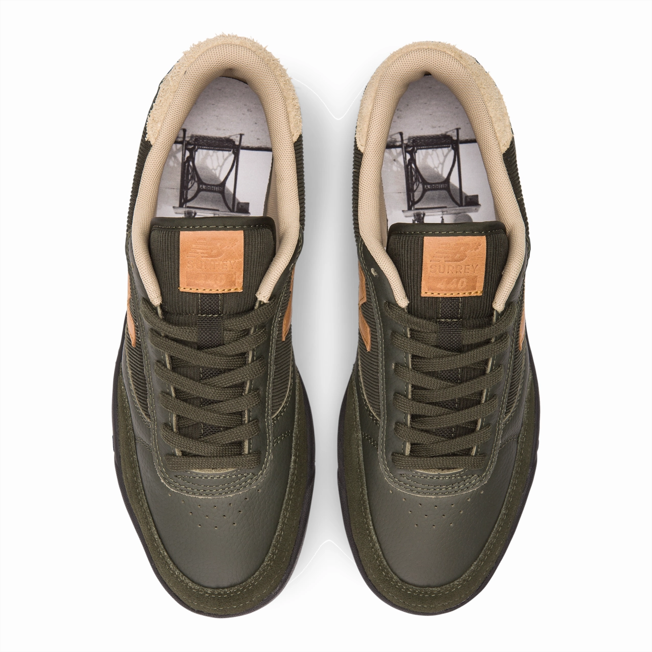 New Balance Shoes Steve Jobs New Balance Numeric Men's 440 Forest Green Black Shoes