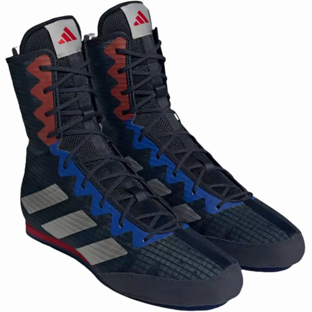 Tmnt Adidas Shoes Adidas Box Hog 4 Boxing Shoes Boots - Legend Ink Silver/Grey