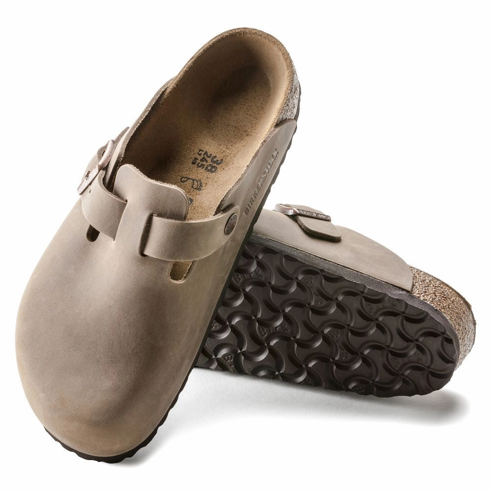 Birkenstock Boston Oiled Leather in Tobacco Brown Socks To Wear With Clogs