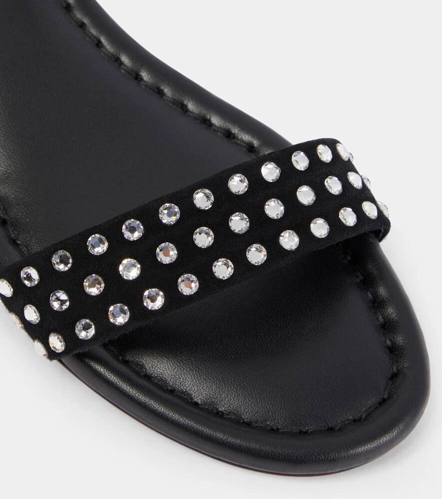 Walking Shoes For People With Flat Feet Christian Louboutin Sweet Jane Strass Boum suede sandals