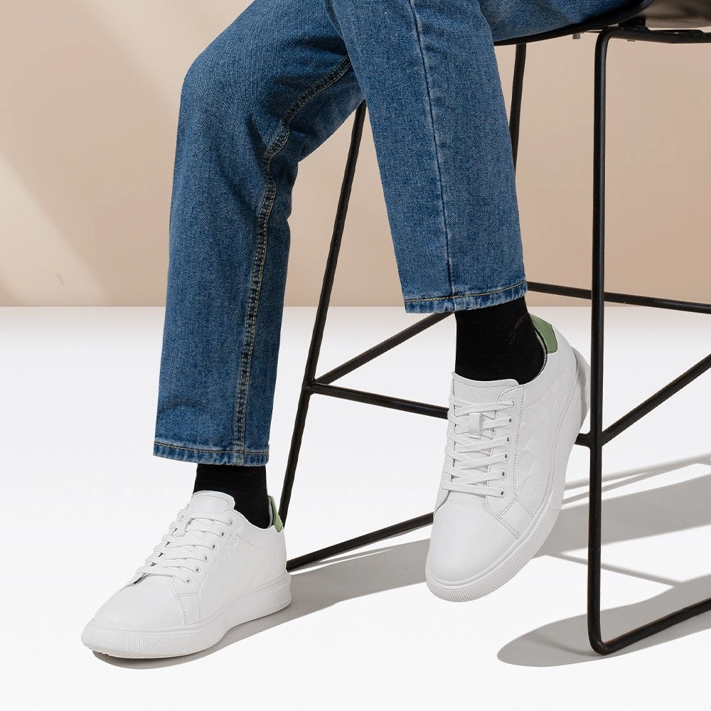 Red Sneakers 7 CM/2.76 Inches CMR CHAMARIPA  Height Boost White Casual Sneakers