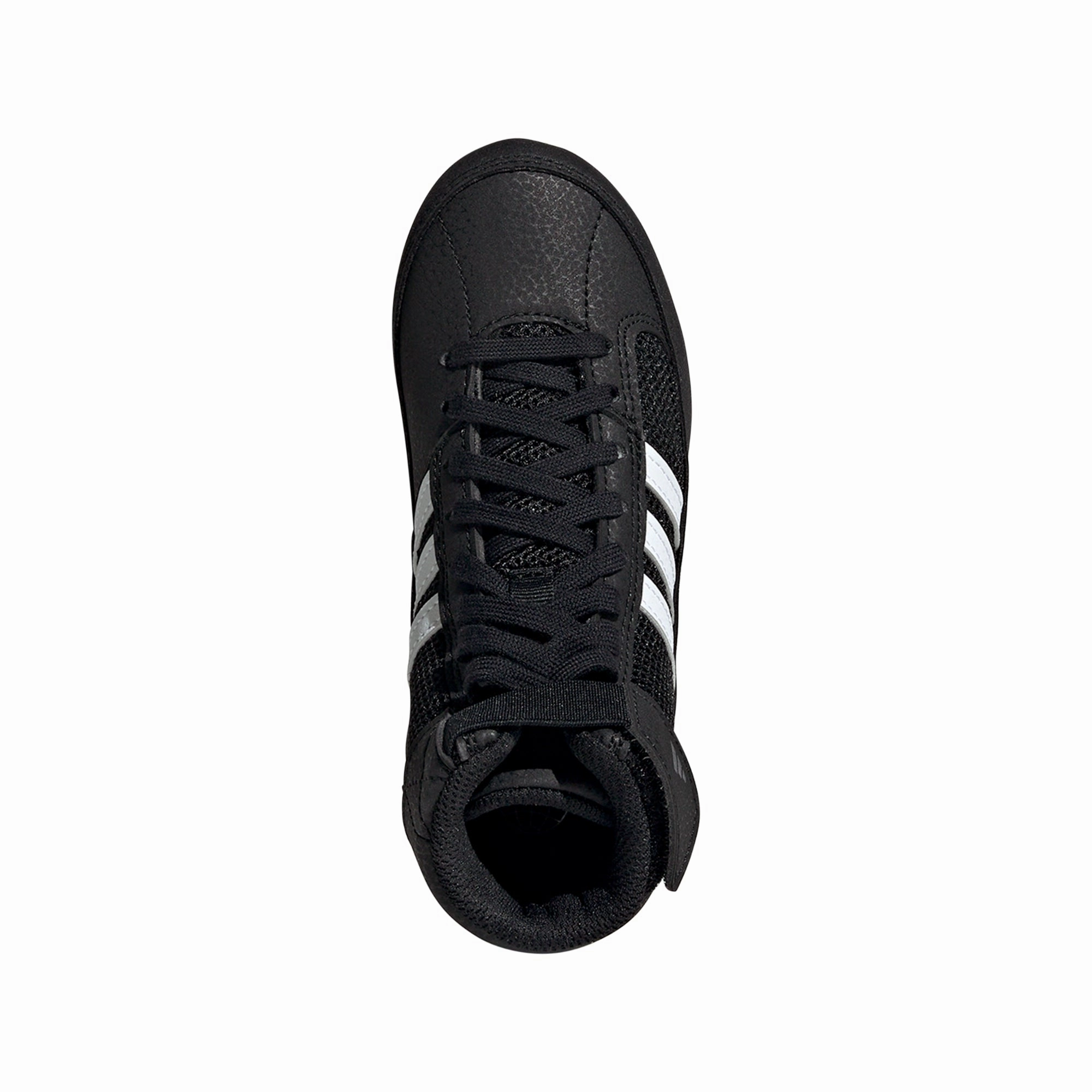 Adidas HVC 2 Youth Black White Gum Wrestling Shoes Adidas 2012 Basketball Shoes