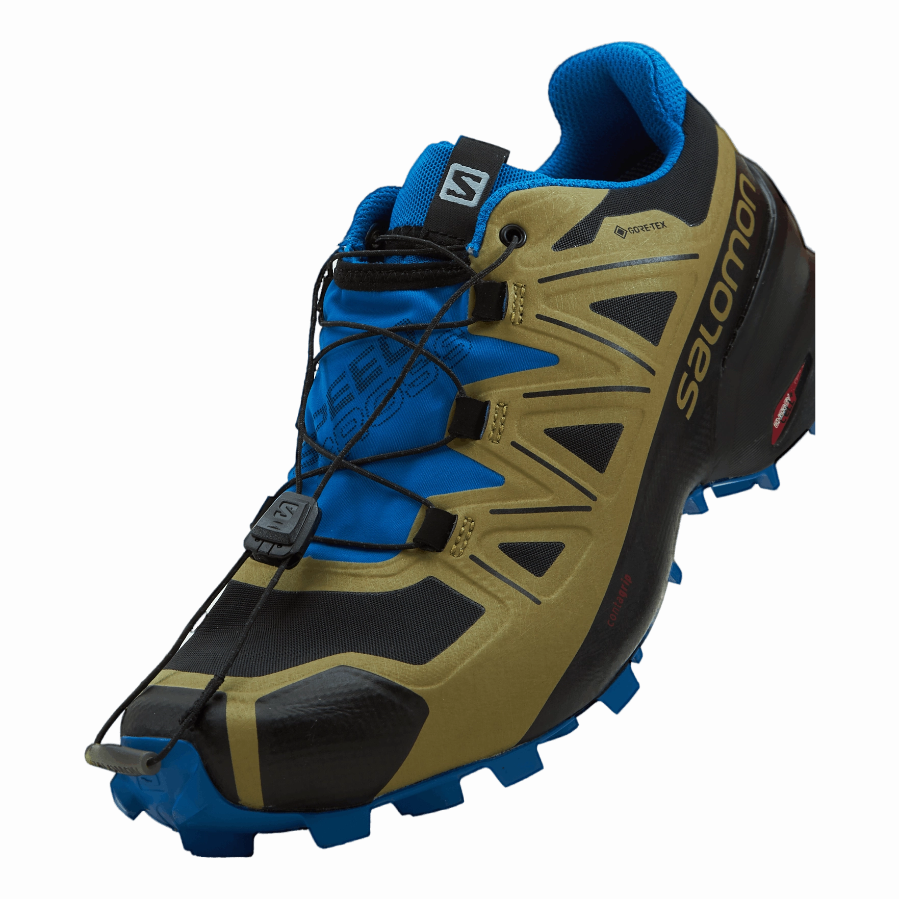 Speedcross 5 Gtx Black/green Moss/skydiver Best Trail Shoes For Ankle Support