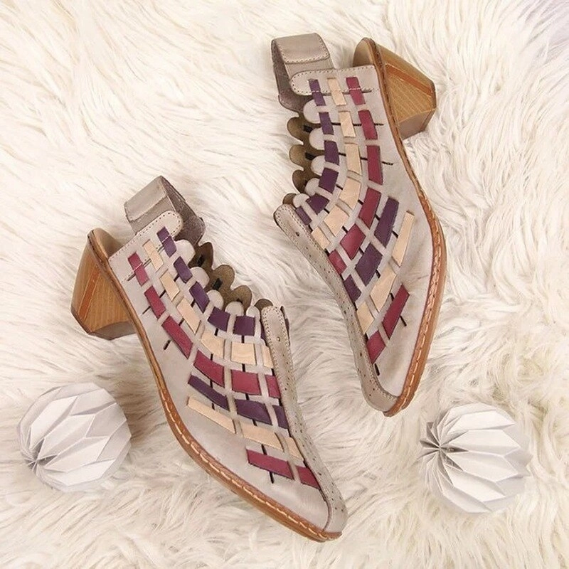Spring Fashion Women Shoes Casual Thick Heel Woven Women Shoes Outdoor Trend Belt Heel Shoes Women Zapatos De Mujer Size 43 Best Casual Wide Shoes