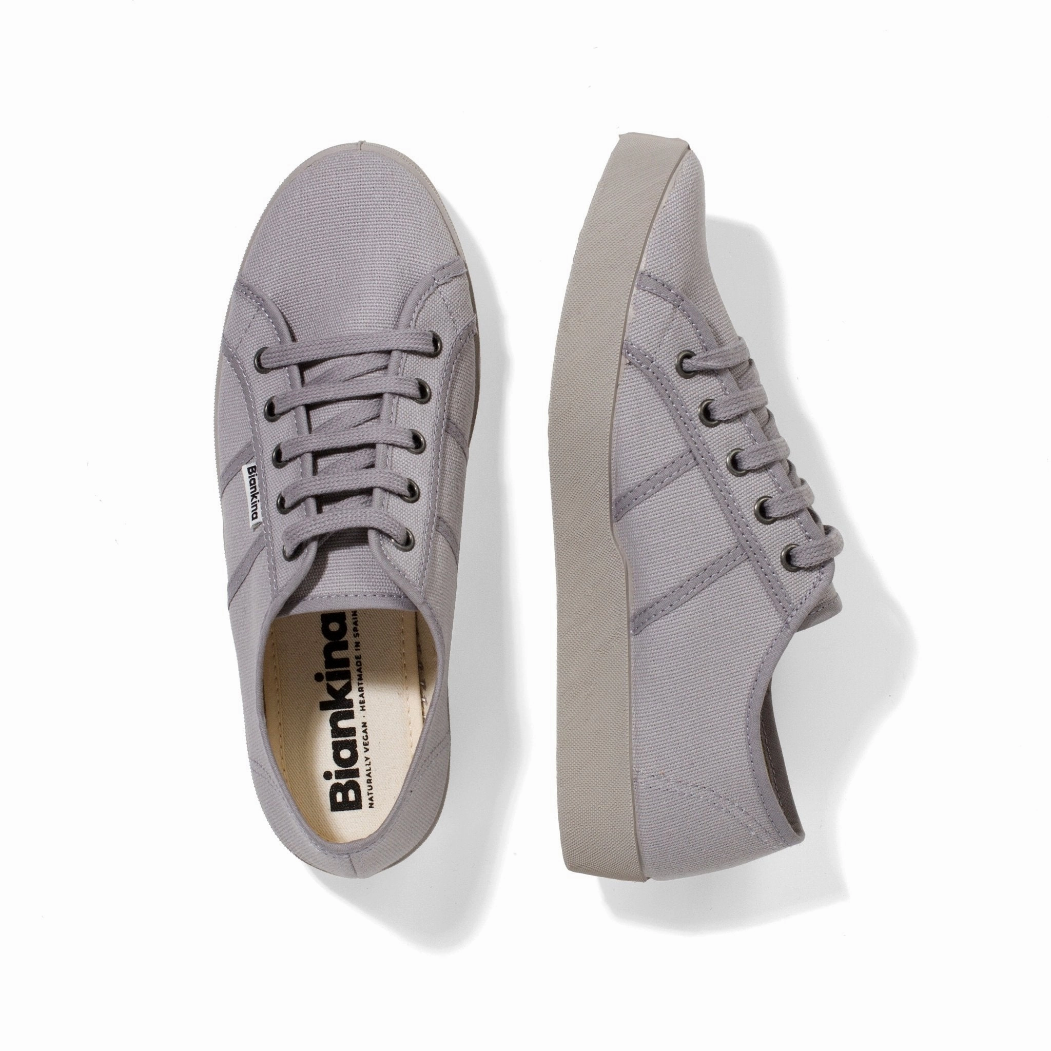 St. Tropez Organic Cotton Canvas Sneakers - Ash Grey Customizable Sneakers