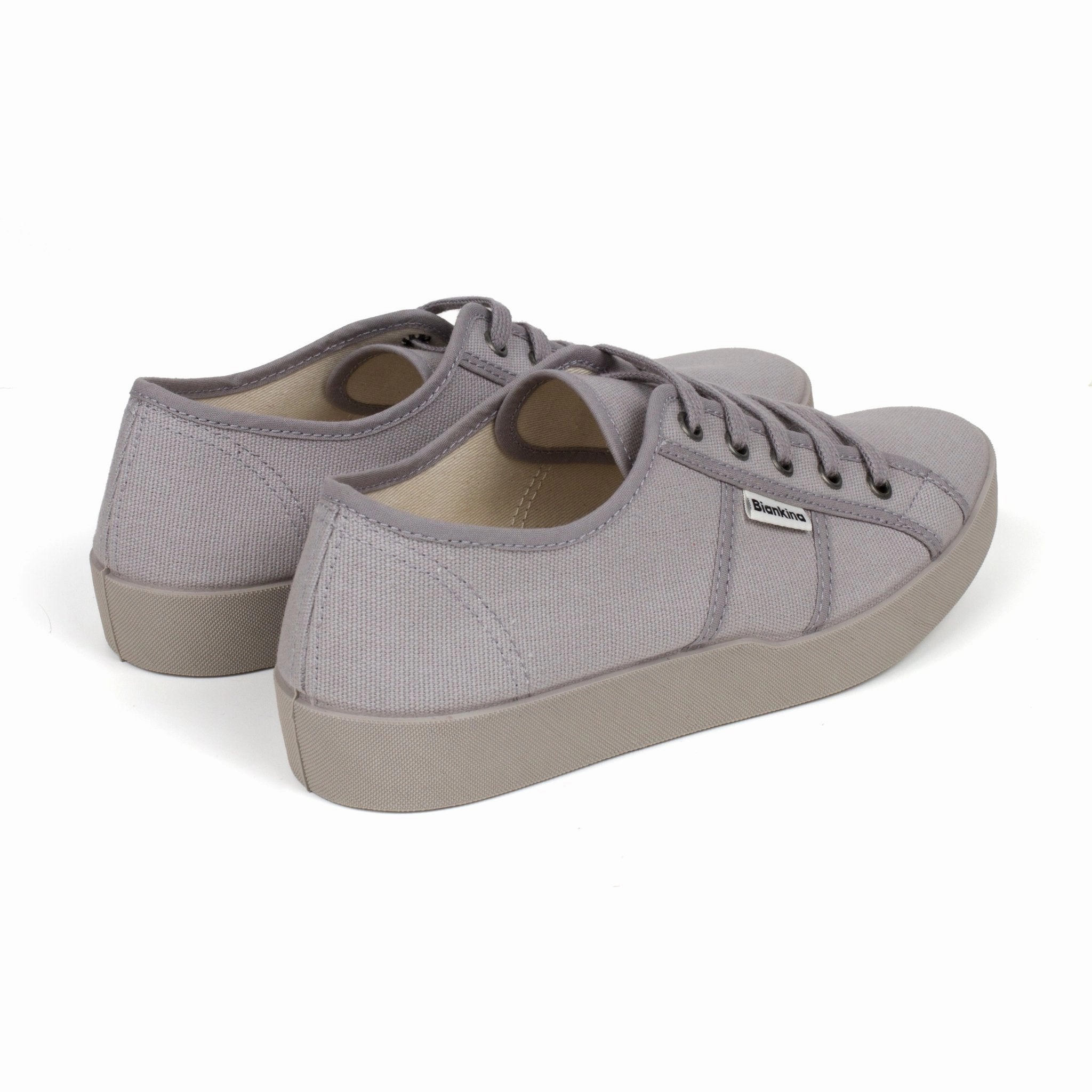 St. Tropez Organic Cotton Canvas Sneakers - Ash Grey Merino Wool Sneakers