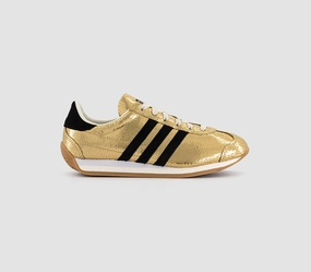 Adidas Gazelle Suede Shoes adidas Country OG Trainers Gold Metallic Black Offwhite