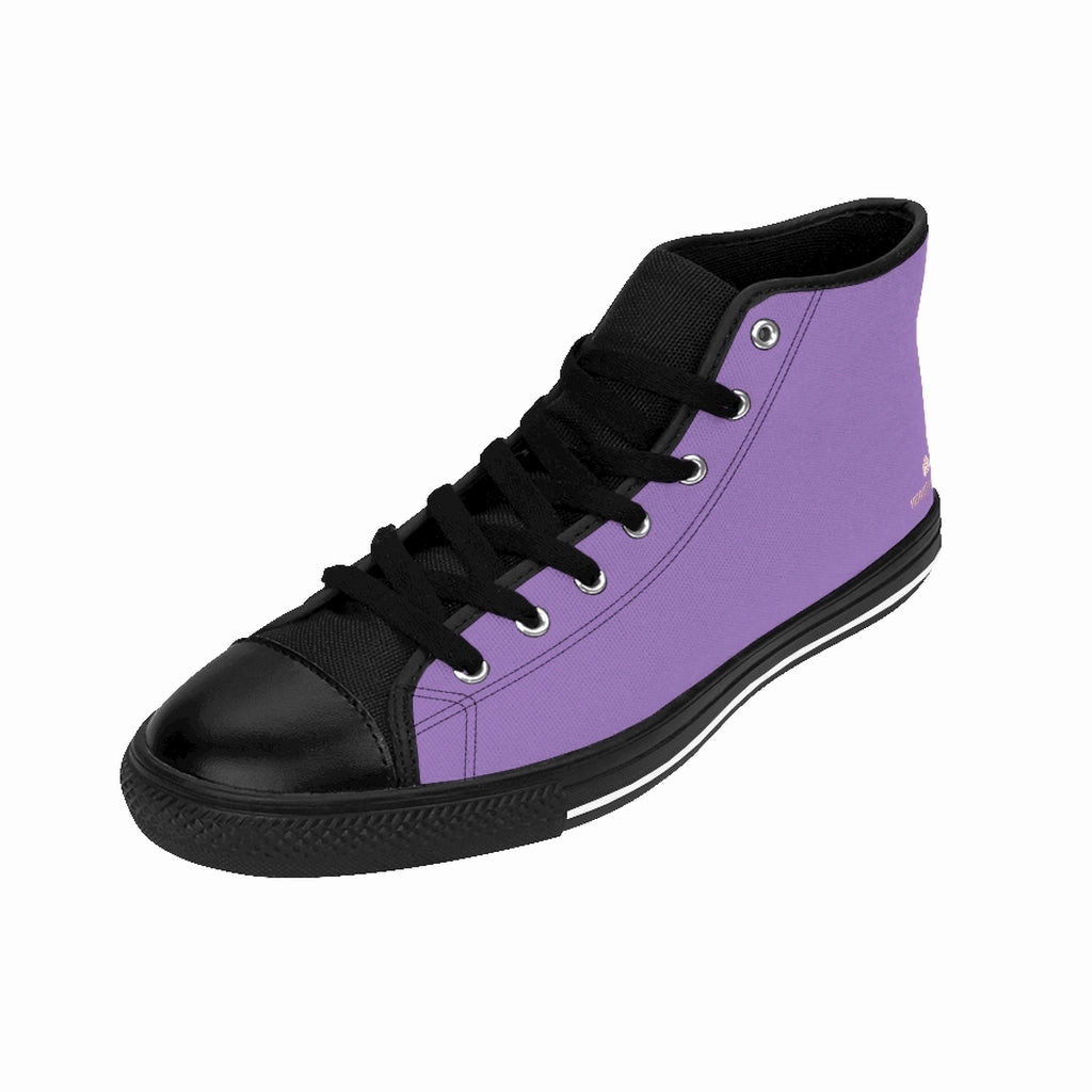 Givenchy Boots Women Light Purple Men's High-top Sneakers, Solid Color Minimalist Designer Tennis Running Shoes