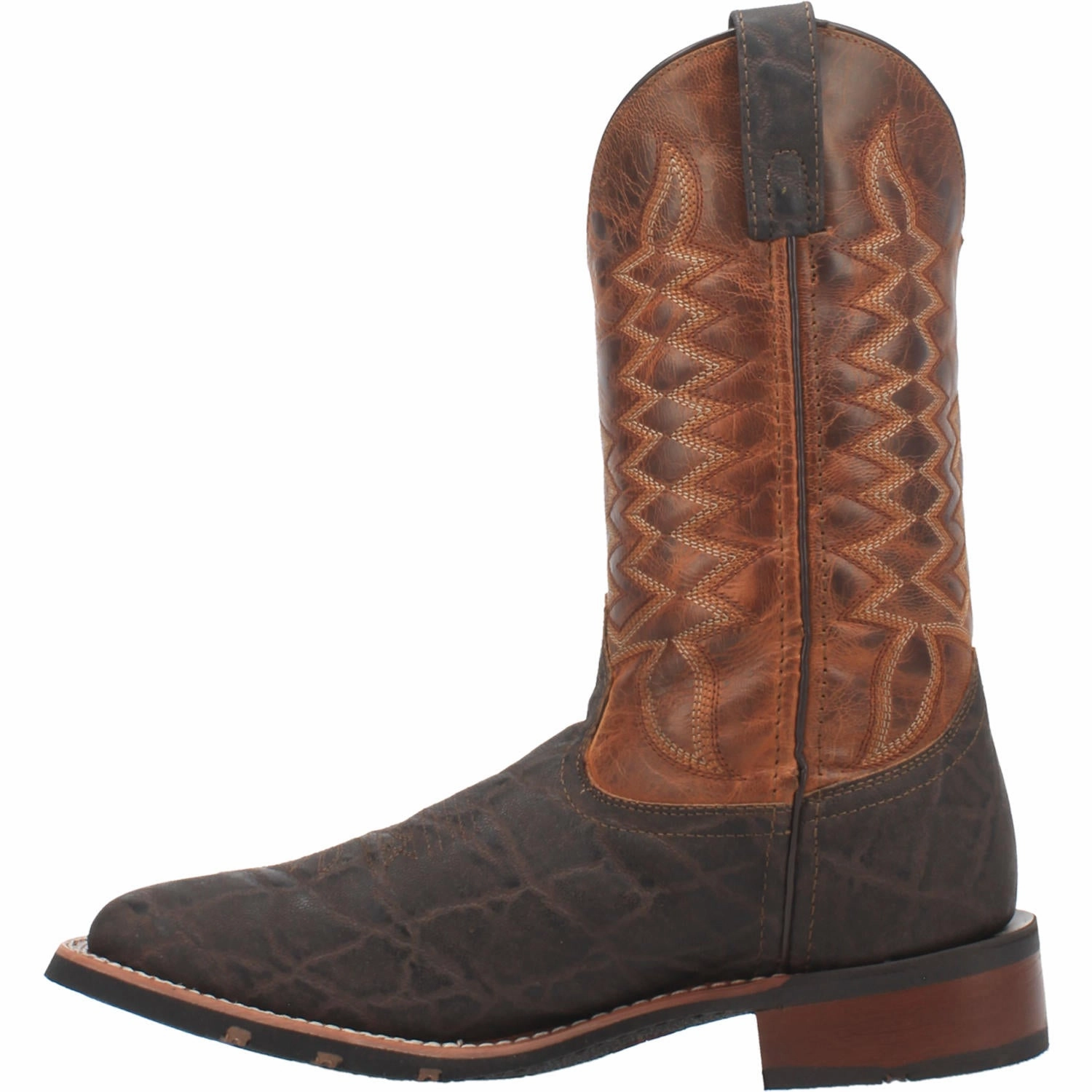 Black Leather Boots Dillon Dan Post Men's Broad Square Toe Boot BROWN (DS)