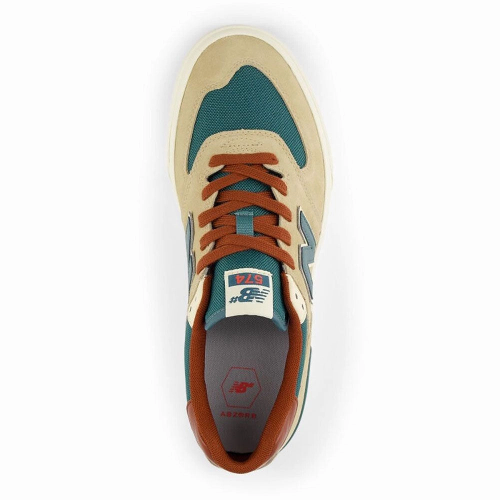 Pink And Gray New Balance New Balance Numeric Skateboard Shoes 574 Vulc Tan/Sage