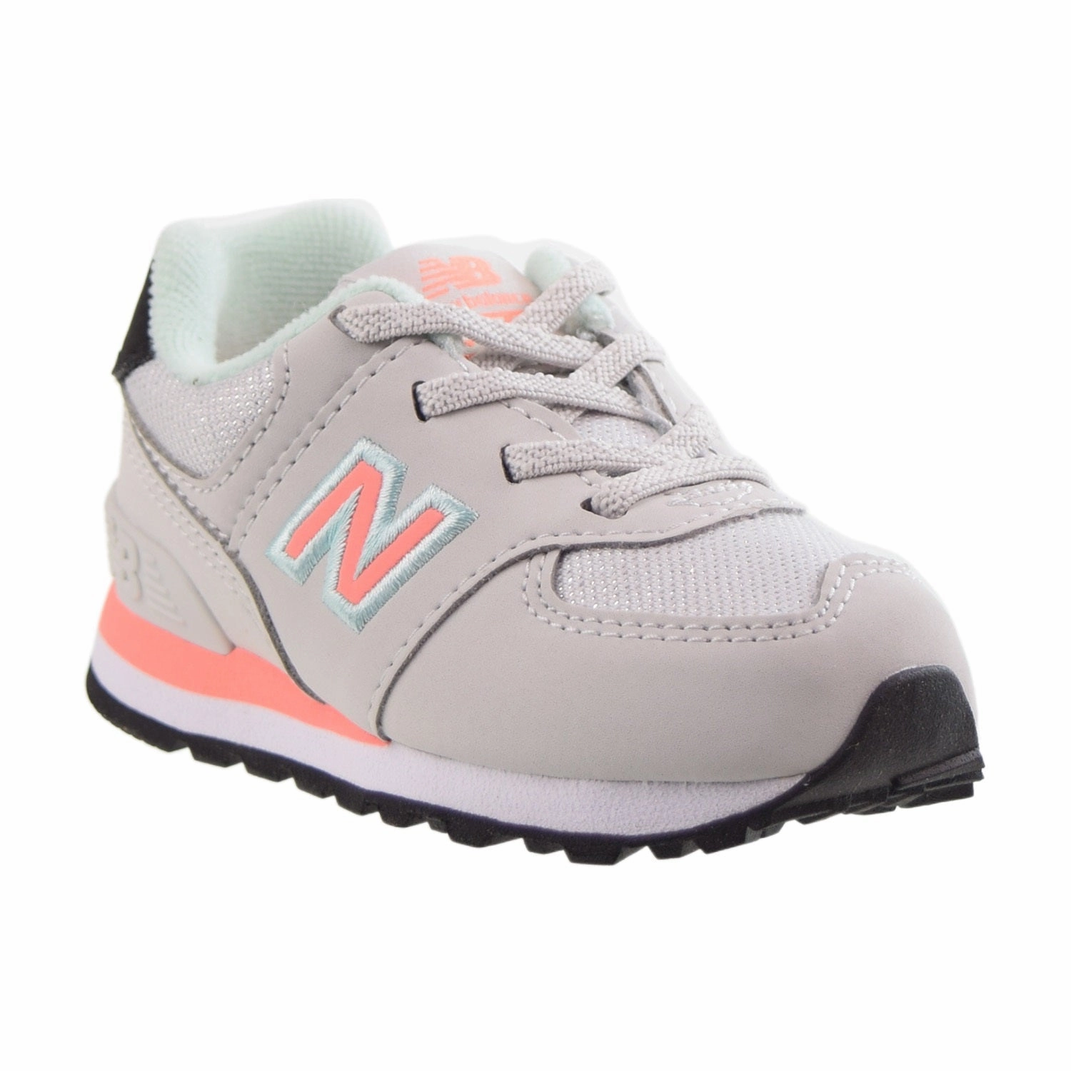 White New Balance Basketball Shoes New Balance 574 Toddler Shoes Summer Fog-Pink Mint