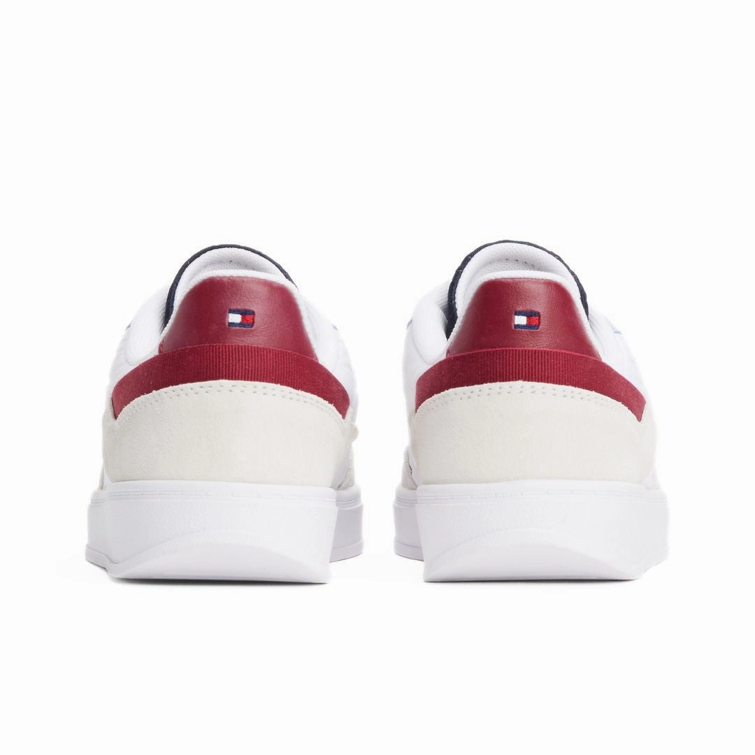 On Cloud Waterproof Sneakers Tommy Hilfiger JHeritage Suede Trainers Women FW0FW08643-WHTBLU