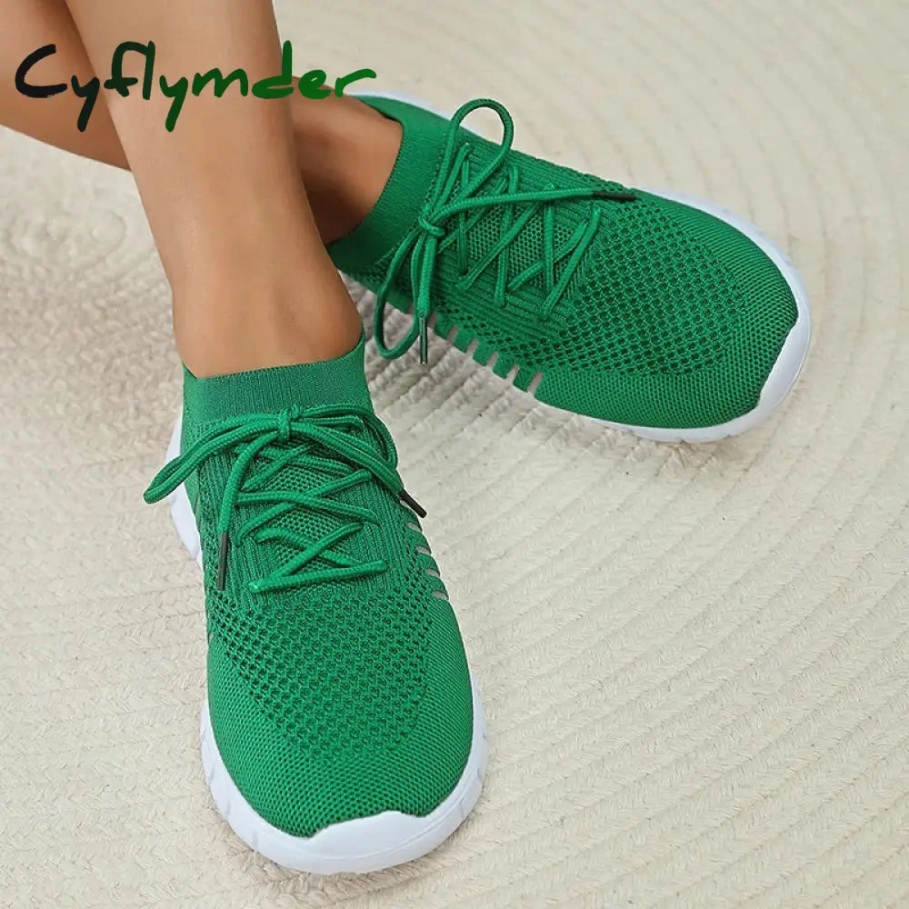 Mary Jane Flat Shoes Cyflymder Mesh Breathable Soft Sole Sneakers Women Lightweight Non-Slip Running Walking Shoes Woman 2024 Spring Casual Lace Up Flats Shoes