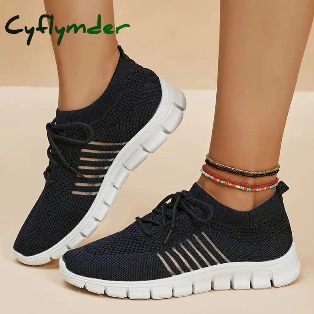 Priority Mail Shoe Box Flat Rate Cyflymder Mesh Breathable Soft Sole Sneakers Women Lightweight Non-Slip Running Walking Shoes Woman 2024 Spring Casual Lace Up Flats Shoes