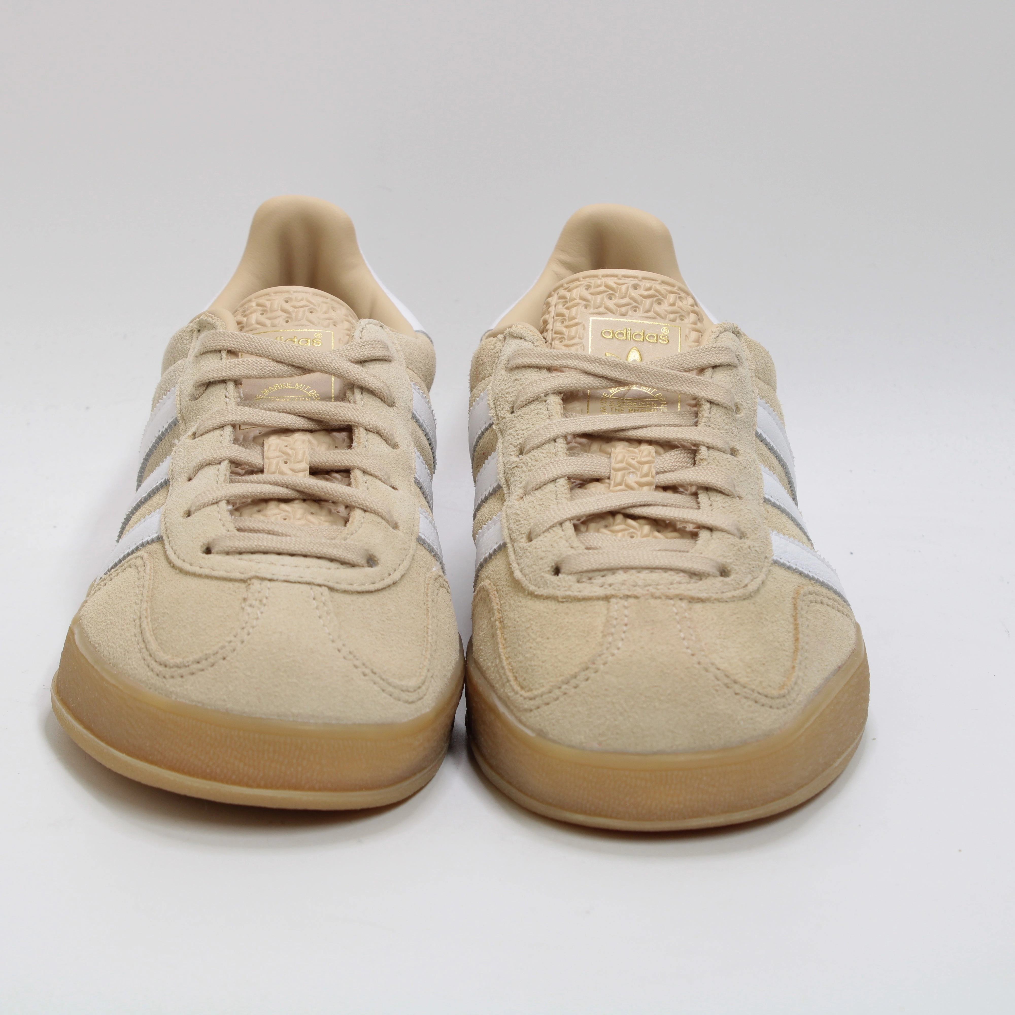Adidas Stripes Shoes adidas Gazelle Indoor Trainers Magic Beige White Gum