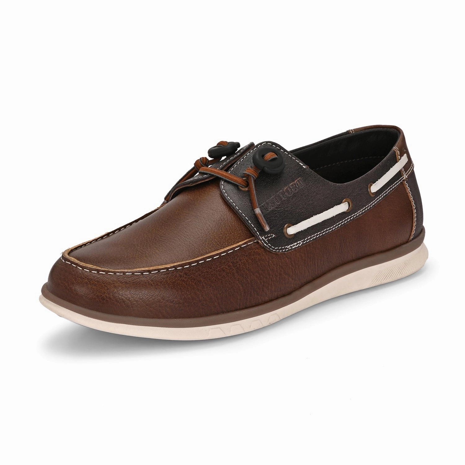 Air Griffey Max 1 Casual Shoes West Port Men Premium Leather Boat Shoes (Danial-66-Tan-Grey)