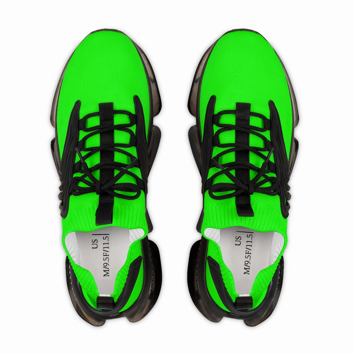 Bright Green Color Men's Shoes, Best Green Color Premium Comfy Men's Mesh Sports Sneakers Shoes Footwear Lace Up High Boots