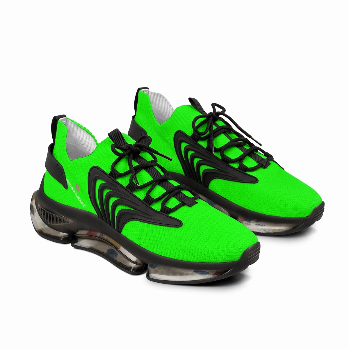 Giraffe Boots Bright Green Color Men's Shoes, Best Green Color Premium Comfy Men's Mesh Sports Sneakers Shoes Footwear
