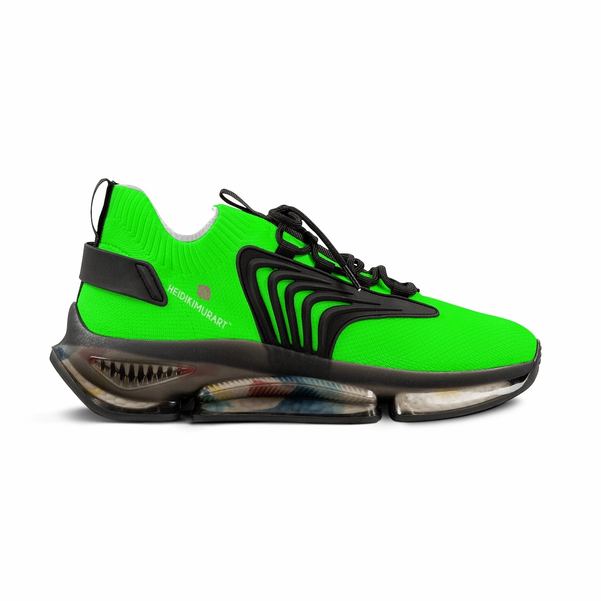 Bright Green Color Men's Shoes, Best Green Color Premium Comfy Men's Mesh Sports Sneakers Shoes Footwear Glitter Boots Knee High