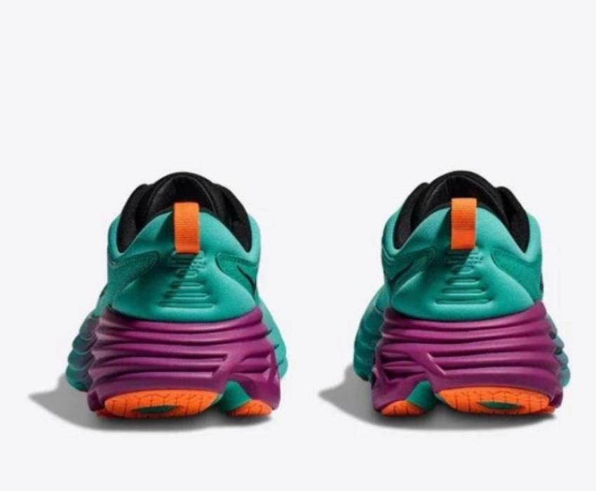 HOKA M Bondi 8 1123202 EQB Electric Aqua Black Men (LF) Shop Shoes Sale