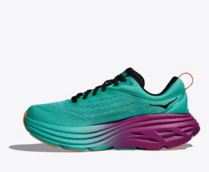 Discount Coupon HOKA M Bondi 8 1123202 EQB Electric Aqua Black Men (LF)