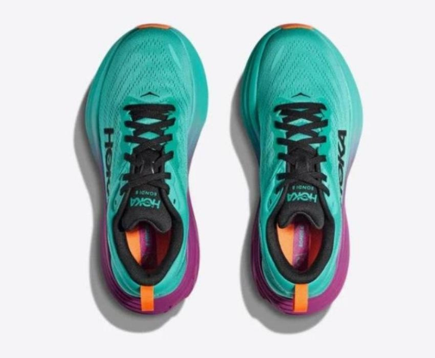 HOKA M Bondi 8 1123202 EQB Electric Aqua Black Men (LF) Dsw Shoes Sale