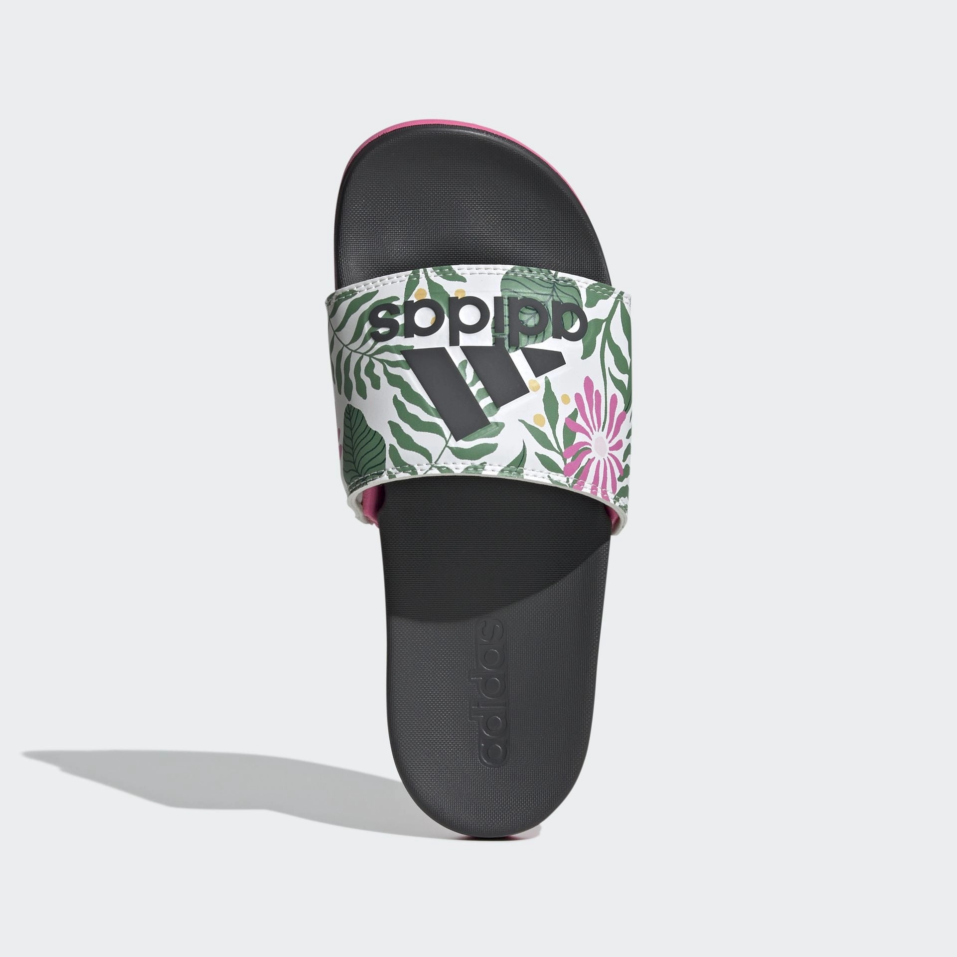 ADILETTE COMFORT SLIDES - Carbon / Off White / Lucid Pink Led Adidas Shoes