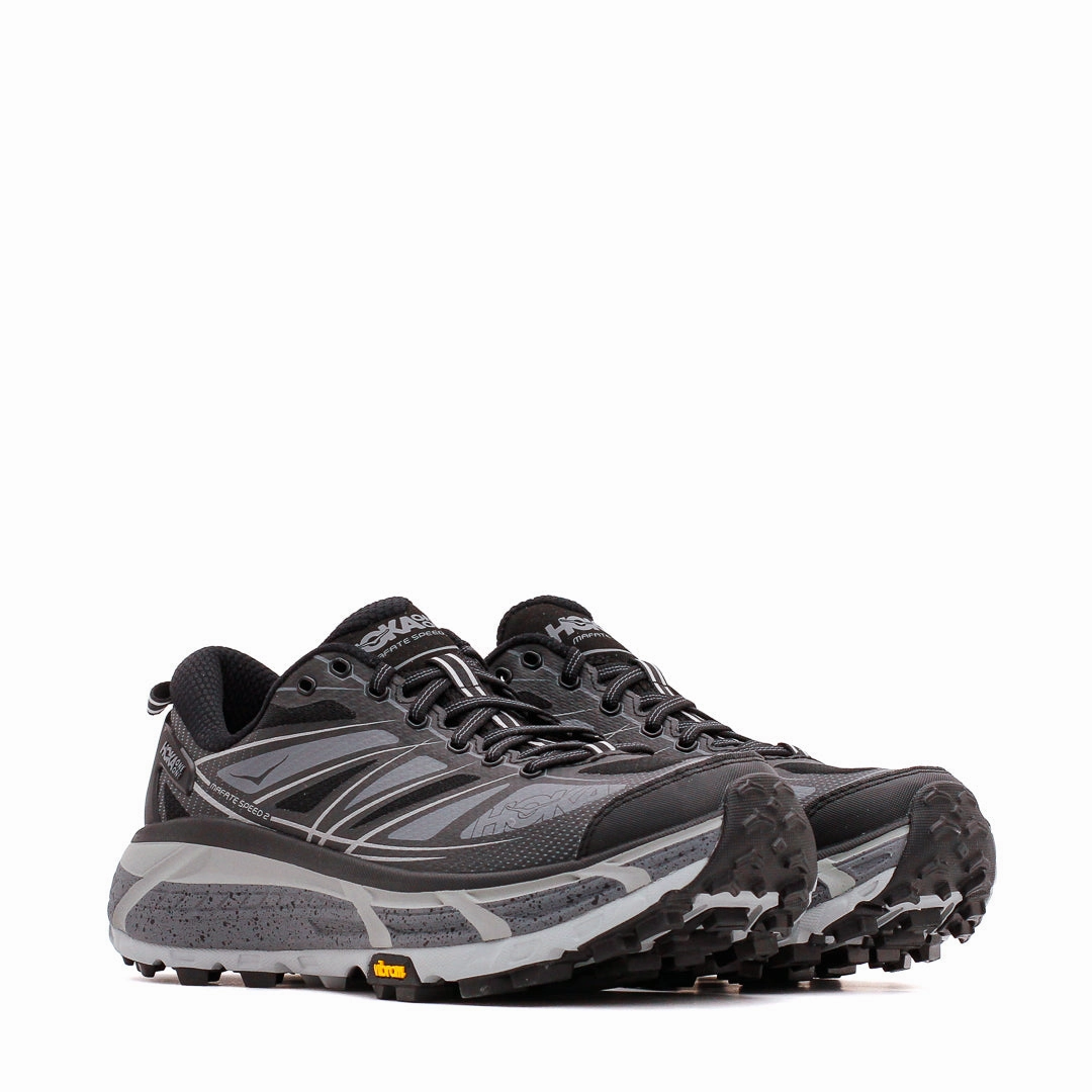 New Zealand Hoka One One Men Mafate Speed 2 Black Castlerock 1126851-BCSTL