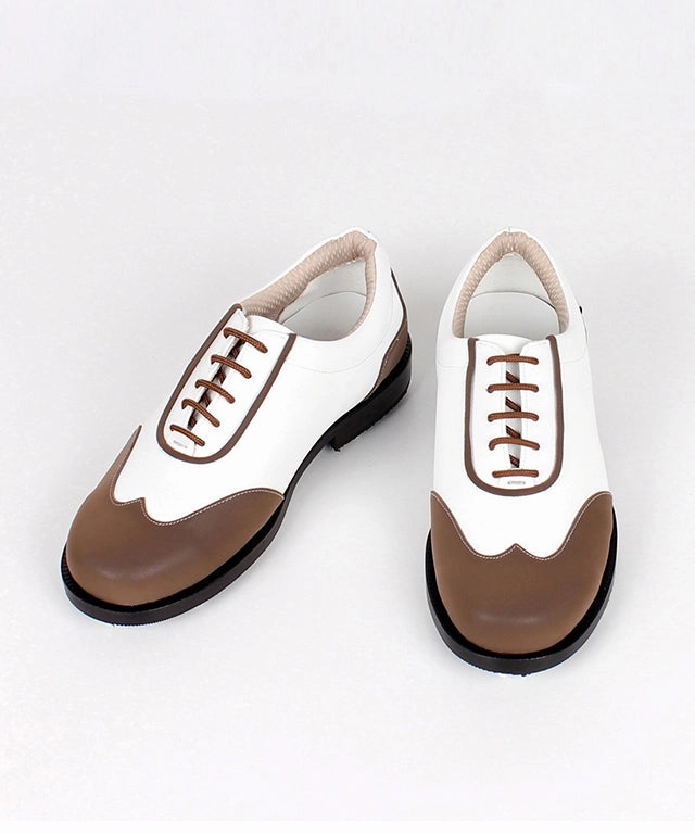 Giclee Women's Under Score Premium Leather Golf Shoes - Brown Top Ranked Golf Shoes