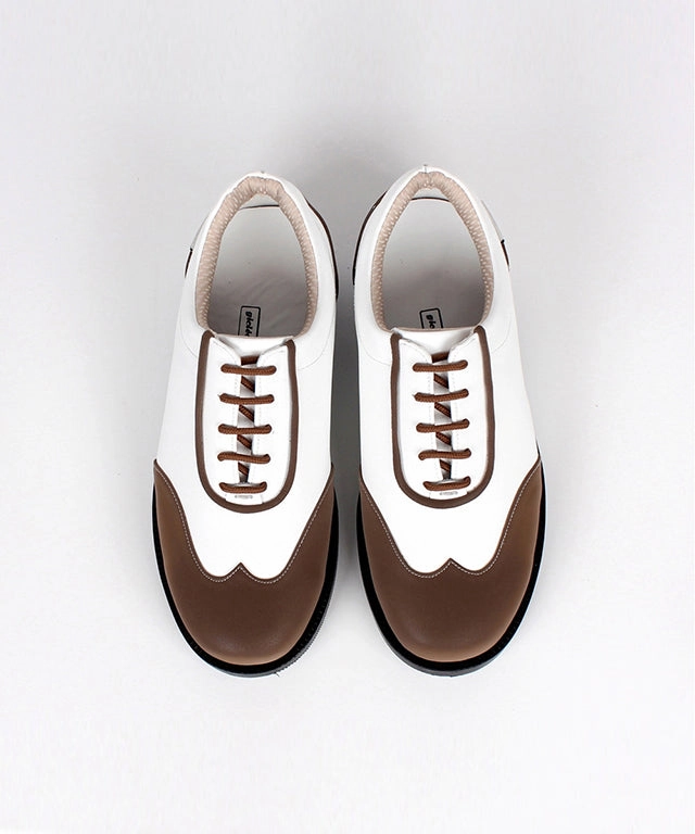 Giclee Women's Under Score Premium Leather Golf Shoes - Brown Golf Shoes 10.5