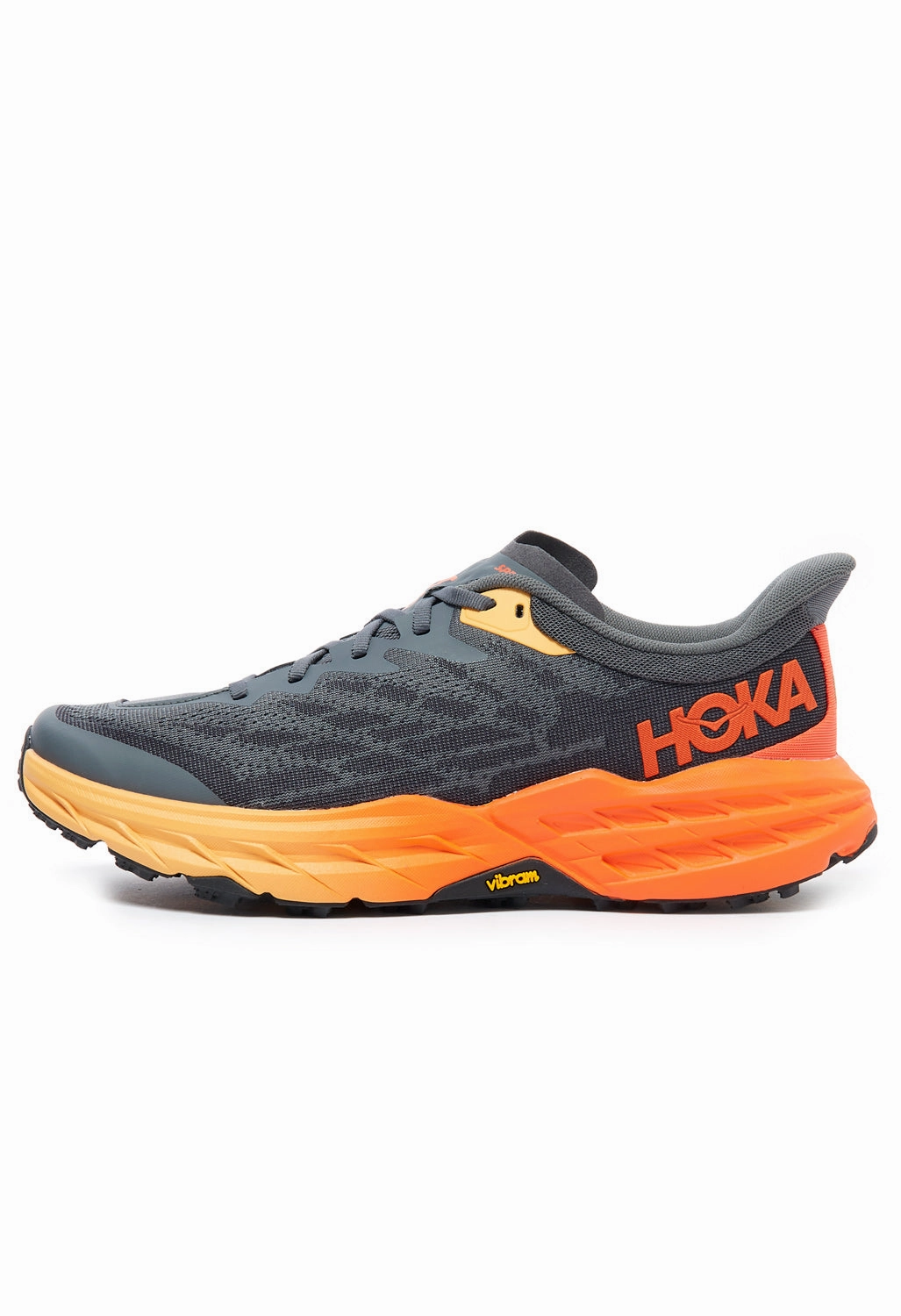 Melrose Hoka Speedgoat 5 Men's Trail Shoes - Castlerock / Flame