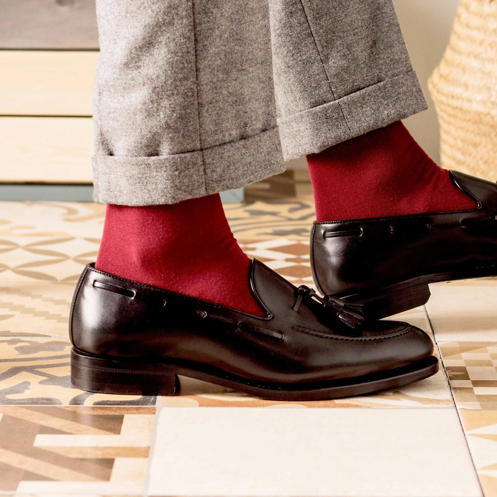 Men's Loafer Leather Shoes Goodyear Welt Wide Plus Size Black 5309 Veja Casual Shoes