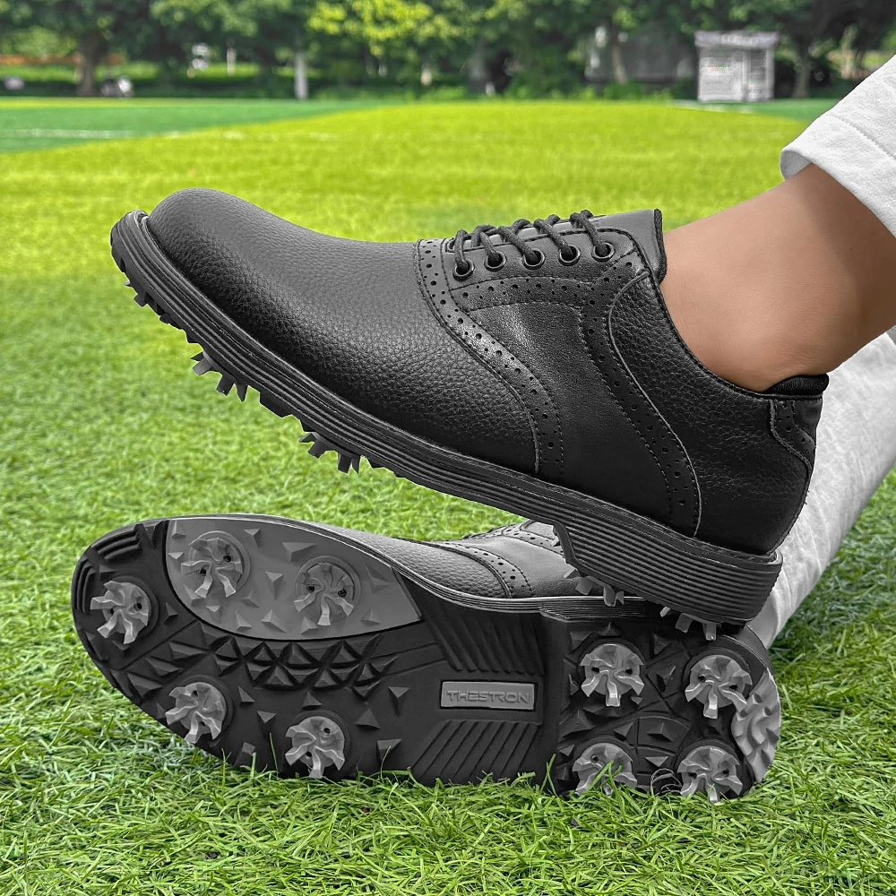 Fashionable Men's Golf Shoes, Outdoor Casual Walking Shoes, Men's Grass Non Slip Golf Sports Shoes, Sizes 39-48 Comfortable Golf Shoes