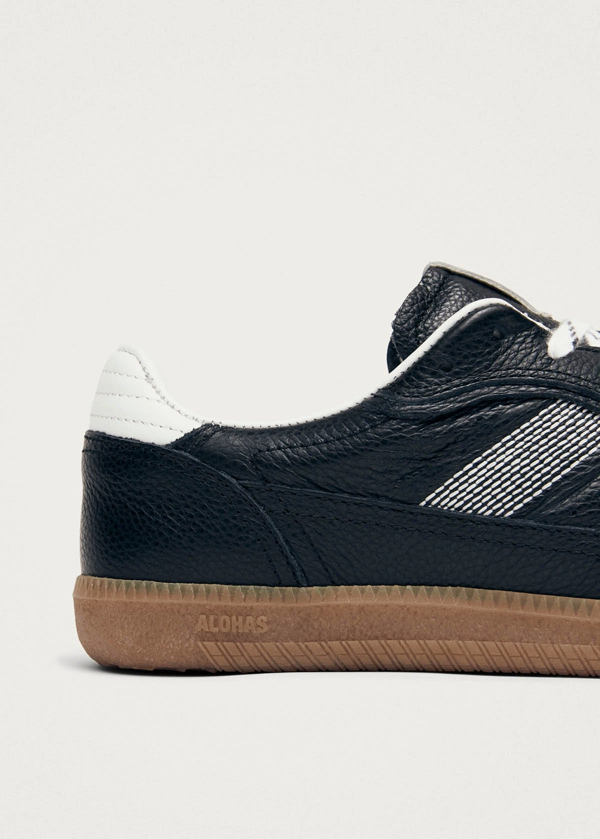 Flat Bicycle Shoes Tb.490 Rife Grain Black & White Leather Sneakers